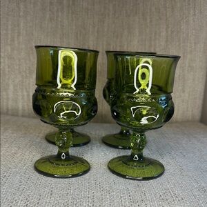 Indiana Glass Green Goblets Set